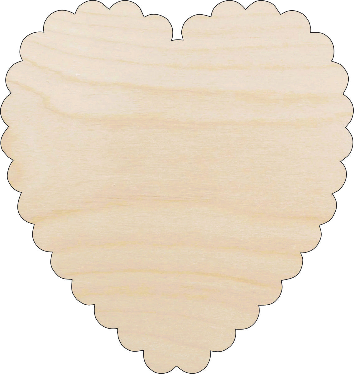 Heart - Laser Cut Out Unfinished Wood Craft Shape HRT9 Heart - Laser Cut Out Unfinished Wood Craft Shape HRT9