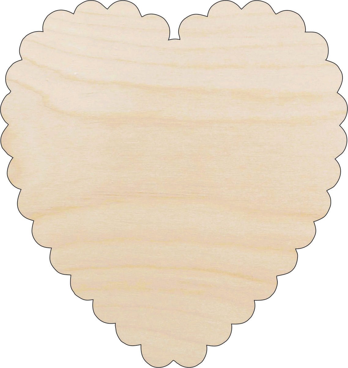 Heart Wood Craft Shape - Laser Cut Baltic Birch Unfinished DIY Wood Art Supplies HRT9 - The Wood Shape Store