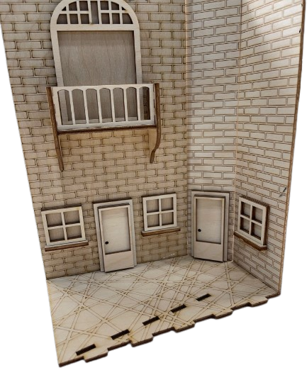 3D City Street Book Nook Laser Cut Out Unfinished Wood NOOK1