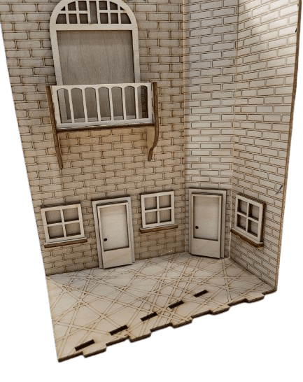3D City Street Book Nook Laser Cut Out Unfinished Wood NOOK1 - The Wood Shape Store