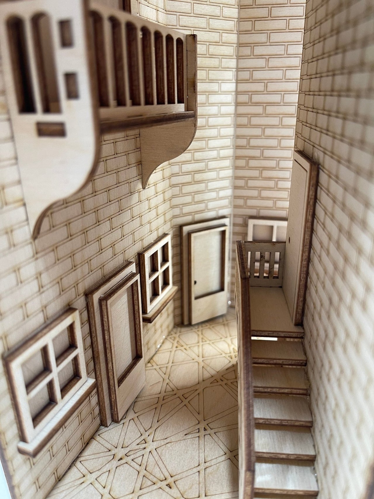 3D City Street Book Nook Laser Cut Out Unfinished Wood NOOK1 - The Wood Shape Store