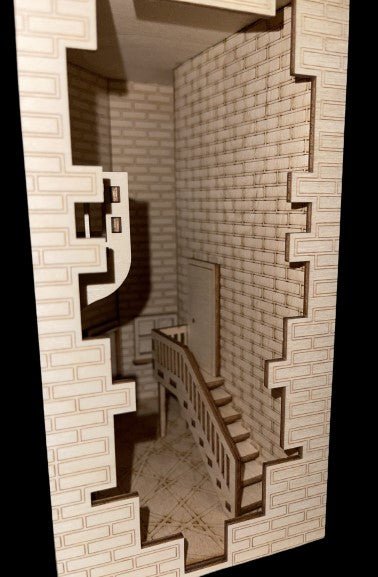 3D City Street Book Nook Laser Cut Out Unfinished Wood NOOK1 - The Wood Shape Store