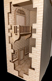 3D City Street Book Nook Laser Cut Out Unfinished Wood NOOK1 - The Wood Shape Store