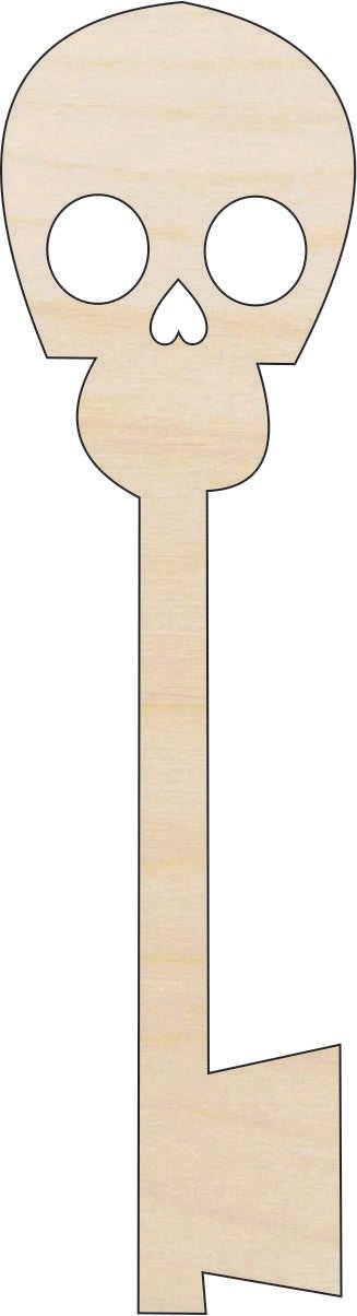 Key Wood Craft Shape - Laser Cut Baltic Birch Unfinished DIY Wood Art Supplies KEY10 - The Wood Shape Store