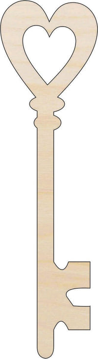 Key Wood Craft Shape - Laser Cut Baltic Birch Unfinished DIY Wood Art Supplies KEY12 - The Wood Shape Store