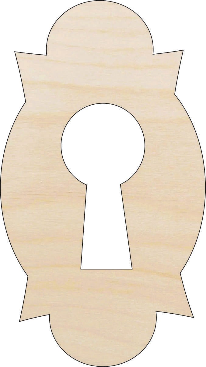 Key Wood Craft Shape - Laser Cut Baltic Birch Unfinished DIY Wood Art Supplies KEY13 - The Wood Shape Store
