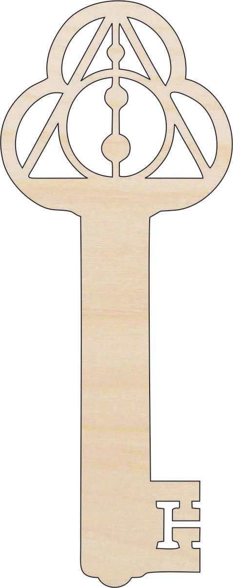 Wood Key Shape Key - Laser Cut Out Unfinished Wood Craft Shape KEY17 – The Wood Shape ...