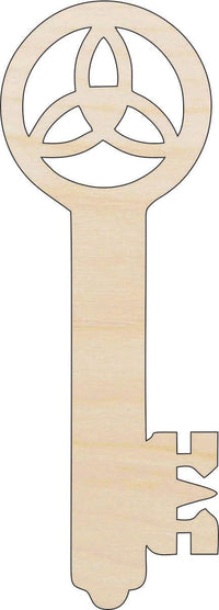 Key Wood Craft Shape - Laser Cut Baltic Birch Unfinished DIY Wood Art Supplies KEY18 - The Wood Shape Store
