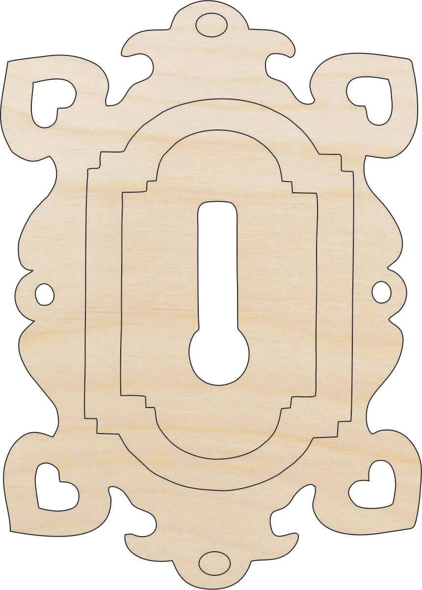 Key Wood Craft Shape - Laser Cut Baltic Birch Unfinished DIY Wood Art Supplies KEY2 - The Wood Shape Store