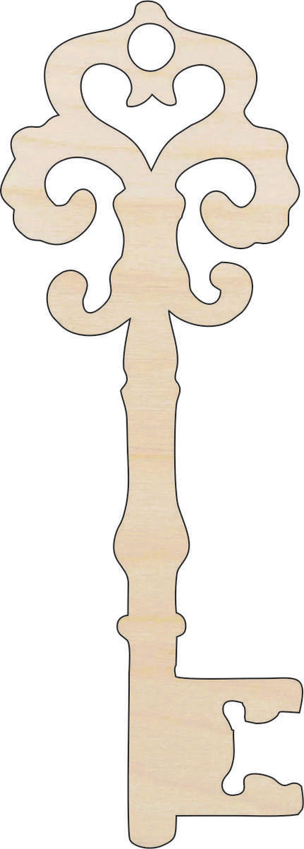 Key - Laser Cut Out Unfinished Wood Craft Shape KEY31 Key - Laser Cut Out Unfinished Wood Craft Shape KEY31