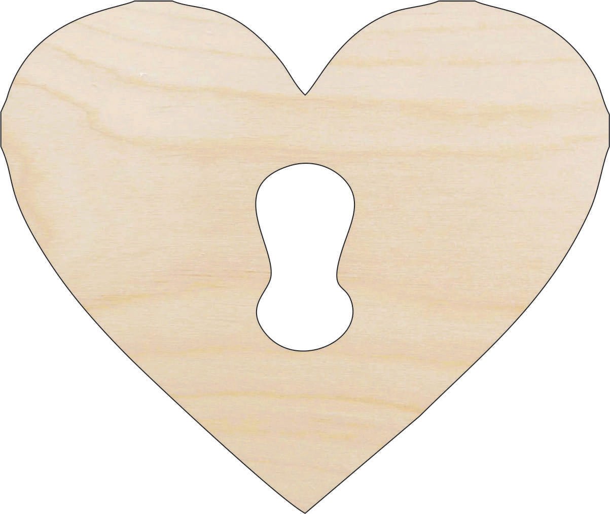Key Wood Craft Shape - Laser Cut Baltic Birch Unfinished DIY Wood Art Supplies KEY32 - The Wood Shape Store