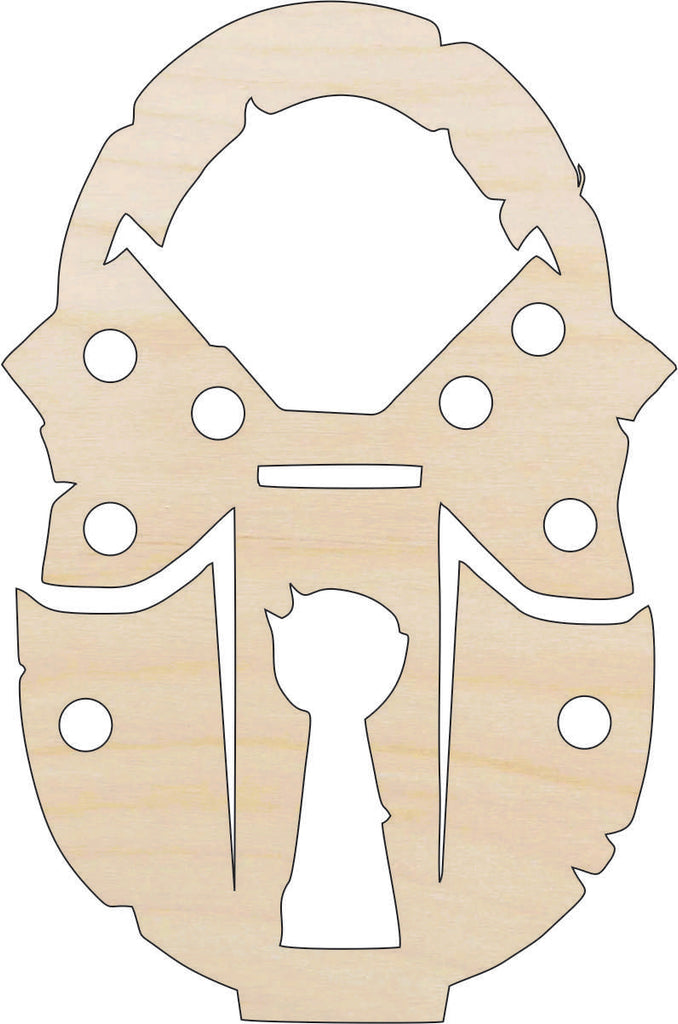 Skeleton Key Lock - Laser Cut Wood Shape KEY33