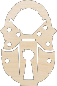 Padlock Wood Craft Shape - Laser Cut Baltic Birch Unfinished DIY Wood Art Supplies KEY33 - The Wood Shape Store