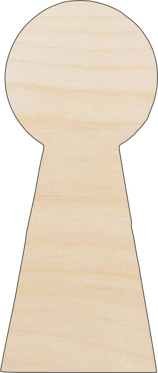 Key Wood Craft Shape - Laser Cut Baltic Birch Unfinished DIY Wood Art Supplies KEY34 - The Wood Shape Store