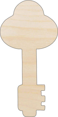 Key Wood Craft Shape - Laser Cut Baltic Birch Unfinished DIY Wood Art Supplies KEY35 - The Wood Shape Store