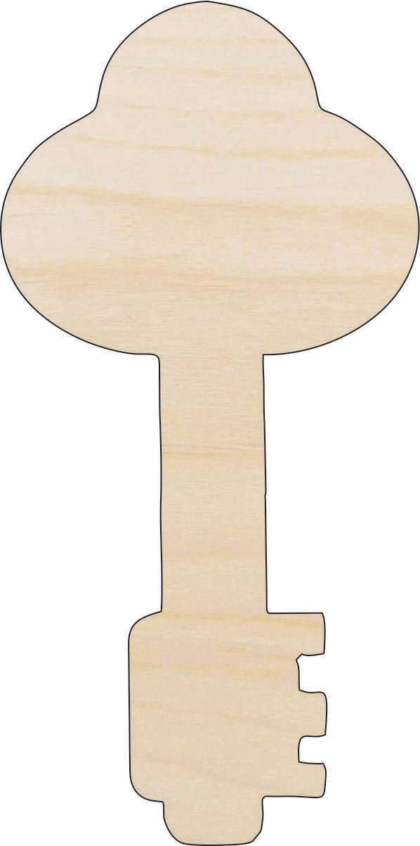 Wood Key Shape Key - Laser Cut Out Unfinished Wood Craft Shape KEY35 – The Wood Shape ...