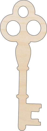 Key Wood Craft Shape - Laser Cut Baltic Birch Unfinished DIY Wood Art Supplies KEY3 - The Wood Shape Store