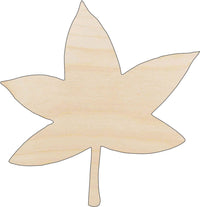 Leaf Wood Craft Shape - Laser Cut Baltic Birch Unfinished DIY Wood Art Supplies LEF10 - The Wood Shape Store