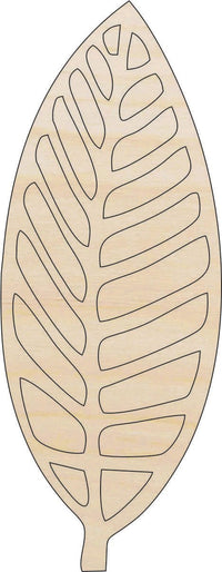 Leaf Wood Craft Shape - Laser Cut Baltic Birch Unfinished DIY Wood Art Supplies LEF11 - The Wood Shape Store
