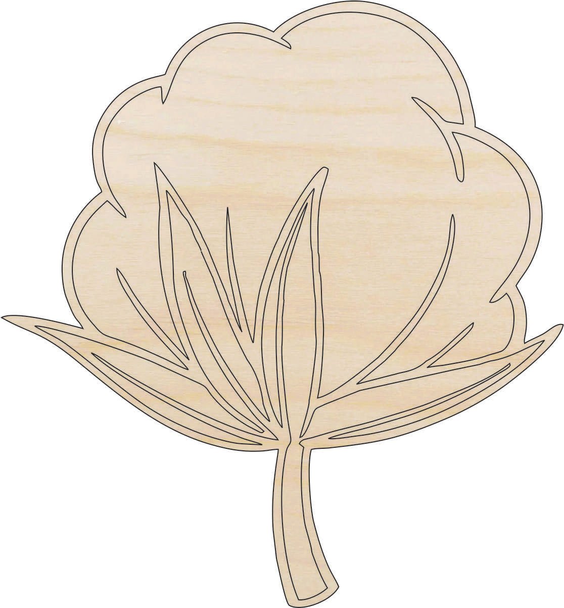 Cotton Bud Wood Craft Shape - Laser Cut Baltic Birch Unfinished DIY Wood Art Supplies LEF12 - The Wood Shape Store