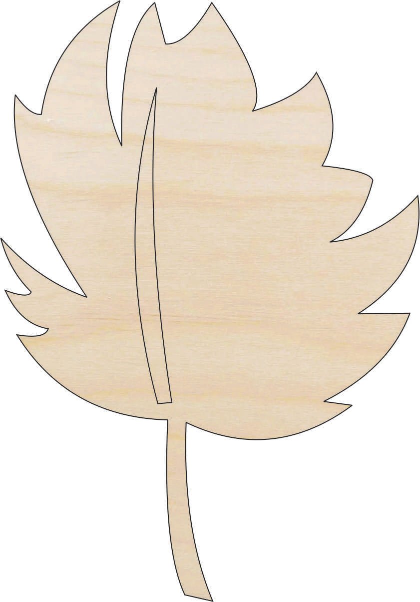 Leaf Wood Craft Shape - Laser Cut Baltic Birch Unfinished DIY Wood Art Supplies LEF15 - The Wood Shape Store