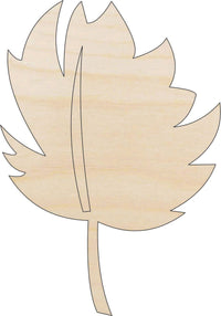 Leaf Wood Craft Shape - Laser Cut Baltic Birch Unfinished DIY Wood Art Supplies LEF15 - The Wood Shape Store