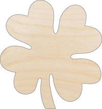 Clover Wood Craft Shape - Laser Cut Baltic Birch Unfinished DIY Wood Art Supplies LEF17 - The Wood Shape Store