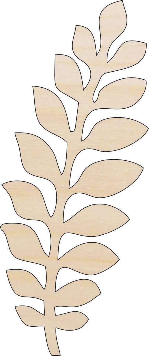 Fern Wood Craft Shape - Laser Cut Baltic Birch Unfinished DIY Wood Art Supplies LEF18 - The Wood Shape Store