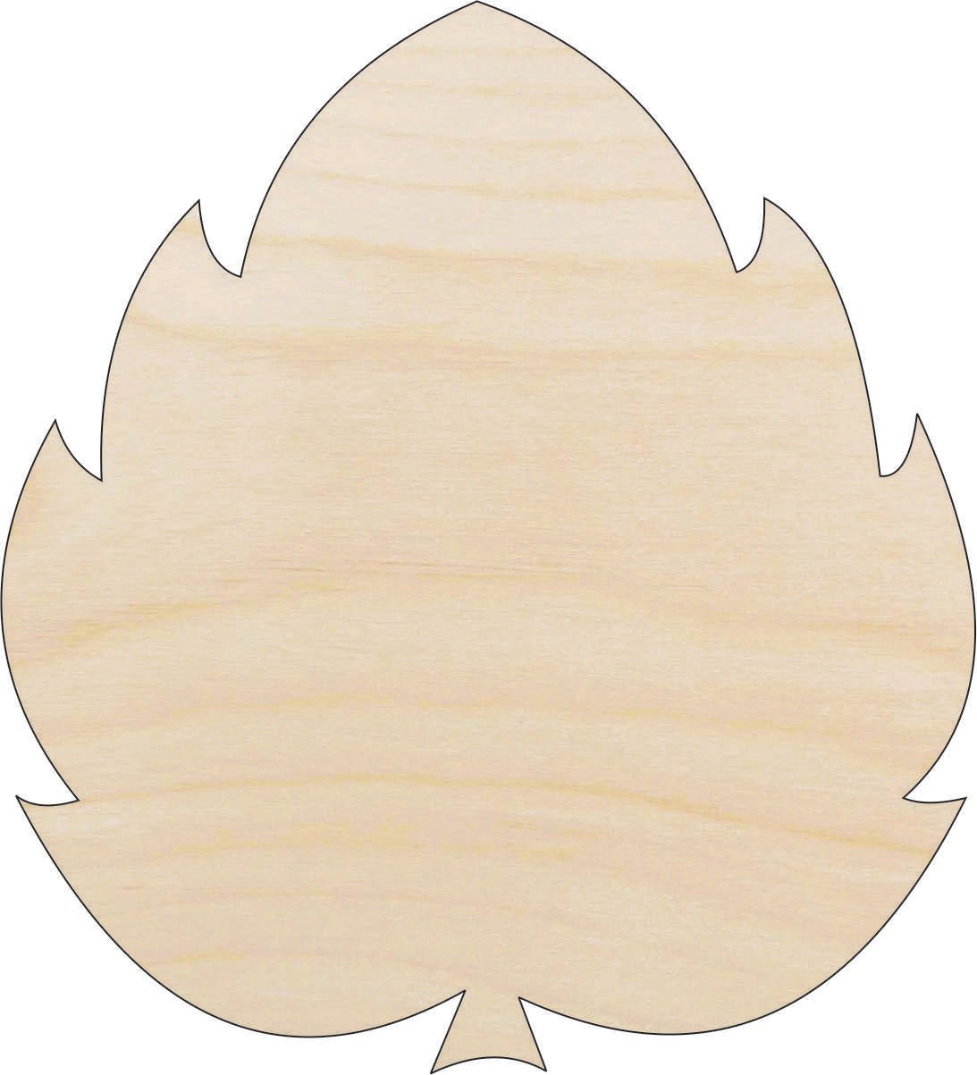 Leaf Wood Craft Shape - Laser Cut Baltic Birch Unfinished DIY Wood Art Supplies LEF19 - The Wood Shape Store