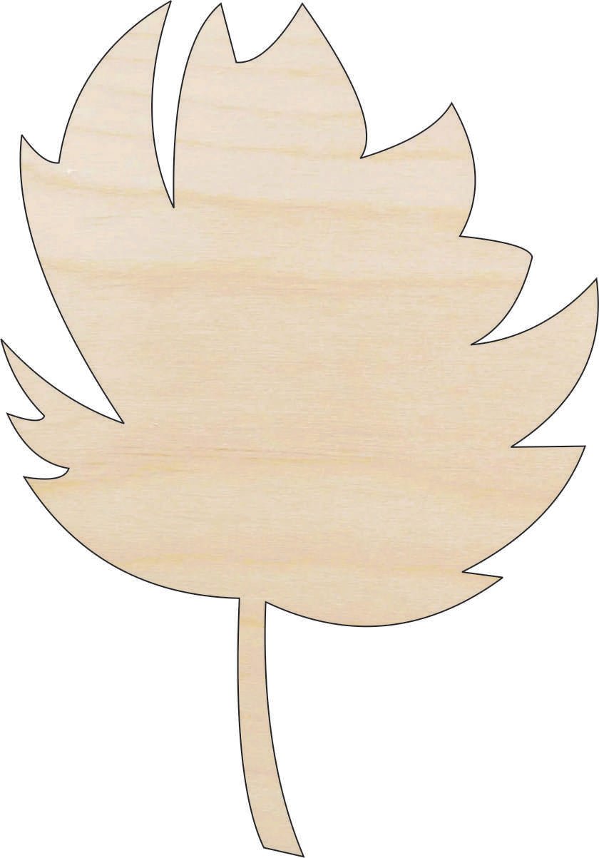 Leaf Wood Craft Shape - Laser Cut Baltic Birch Unfinished DIY Wood Art Supplies LEF24 - The Wood Shape Store