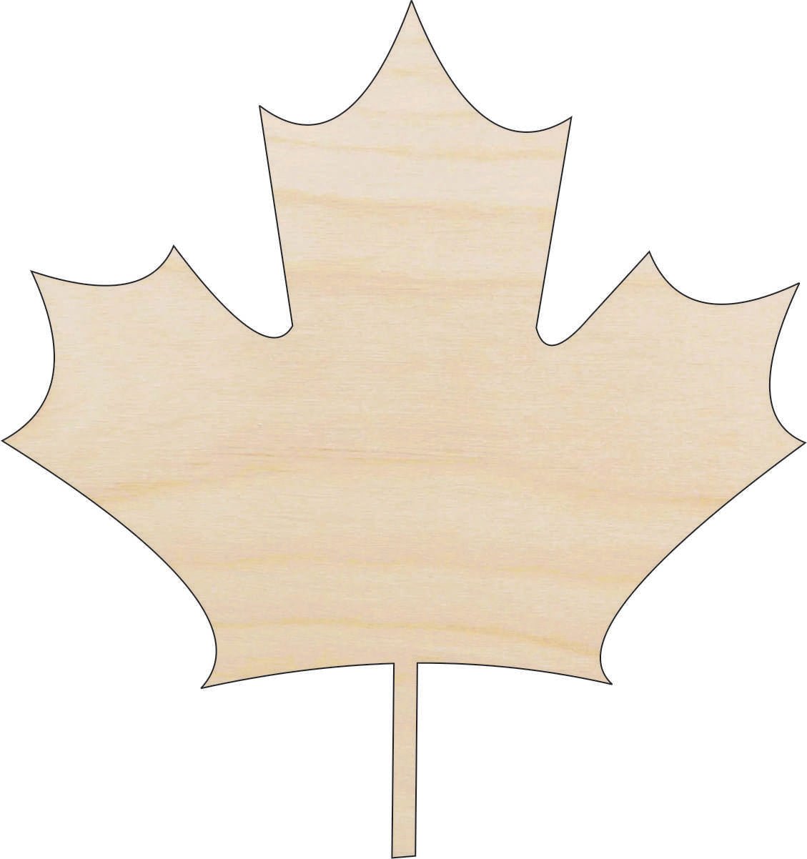 Leaf Wood Craft Shape - Laser Cut Baltic Birch Unfinished DIY Wood Art Supplies LEF2 - The Wood Shape Store
