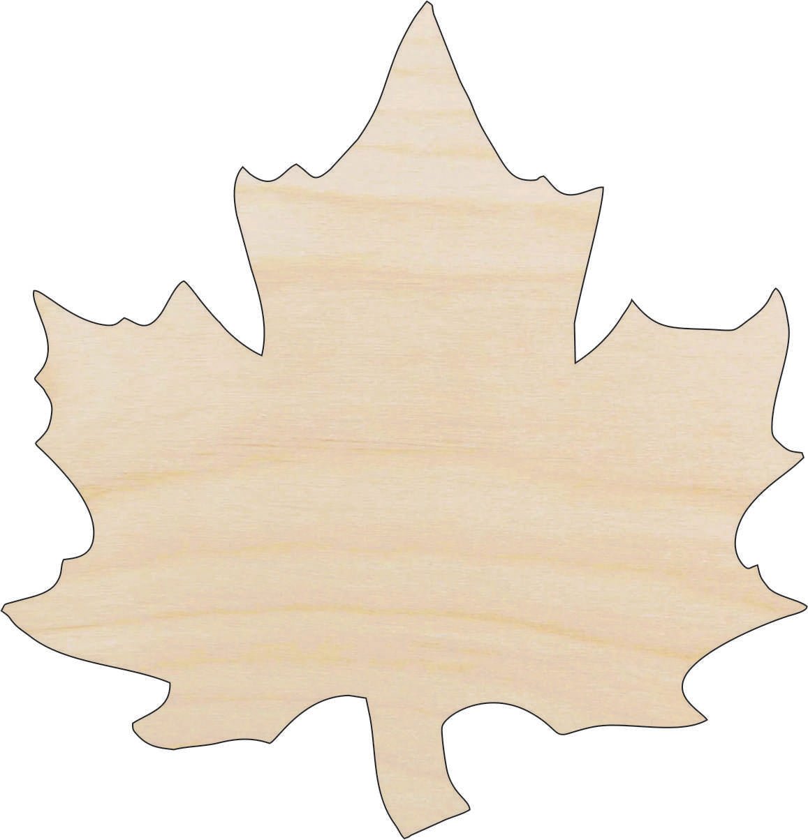 Maple Leaf Wood Craft Shape - Laser Cut Baltic Birch Unfinished DIY Wood Art Supplies LEF30 - The Wood Shape Store