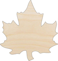 Maple Leaf Wood Craft Shape - Laser Cut Baltic Birch Unfinished DIY Wood Art Supplies LEF30 - The Wood Shape Store