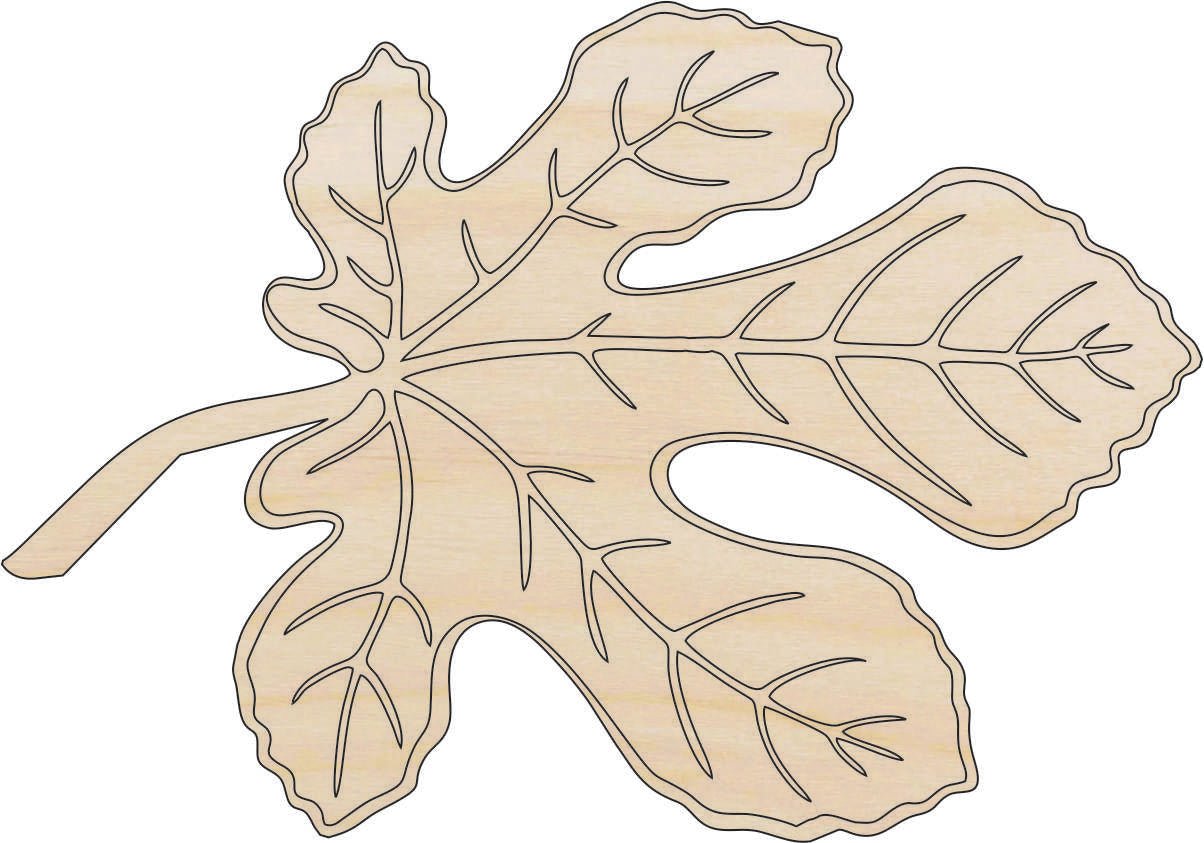 Leaf Wood Craft Shape - Laser Cut Baltic Birch Unfinished DIY Wood Art Supplies LEF39 - The Wood Shape Store
