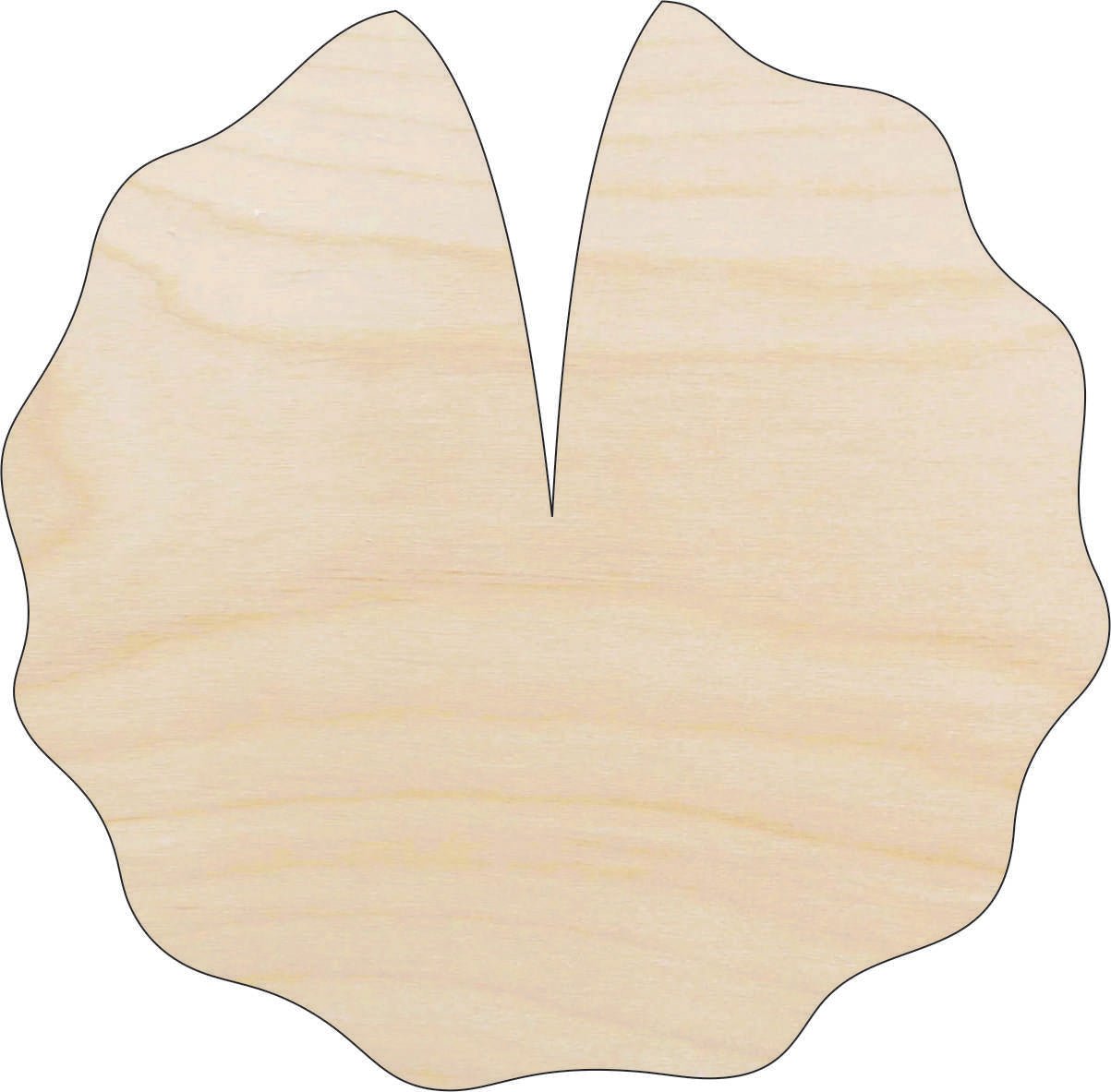 Lilly Pad Wood Craft Shape - Laser Cut Baltic Birch Unfinished DIY Wood Art Supplies LEF42 - The Wood Shape Store