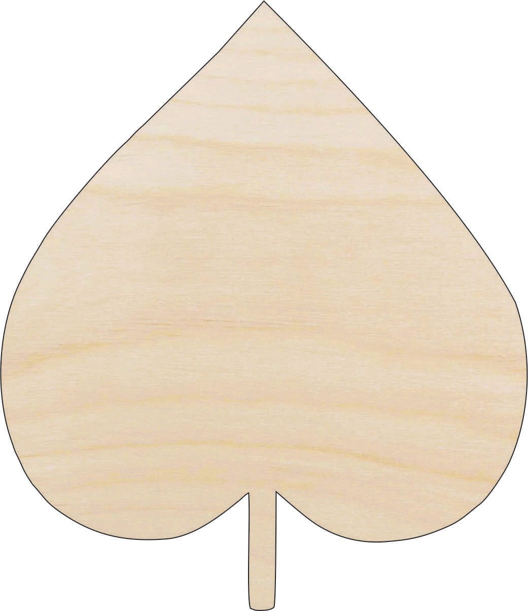 Leaf Wood Craft Shape - Laser Cut Baltic Birch Unfinished DIY Wood Art Supplies LEF5 - The Wood Shape Store