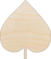 Leaf Wood Craft Shape - Laser Cut Baltic Birch Unfinished DIY Wood Art Supplies LEF5 - The Wood Shape Store