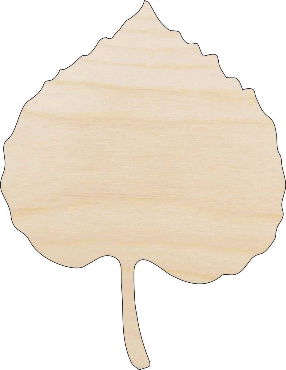 Leaf Wood Craft Shape - Laser Cut Baltic Birch Unfinished DIY Wood Art Supplies LEF6 - The Wood Shape Store