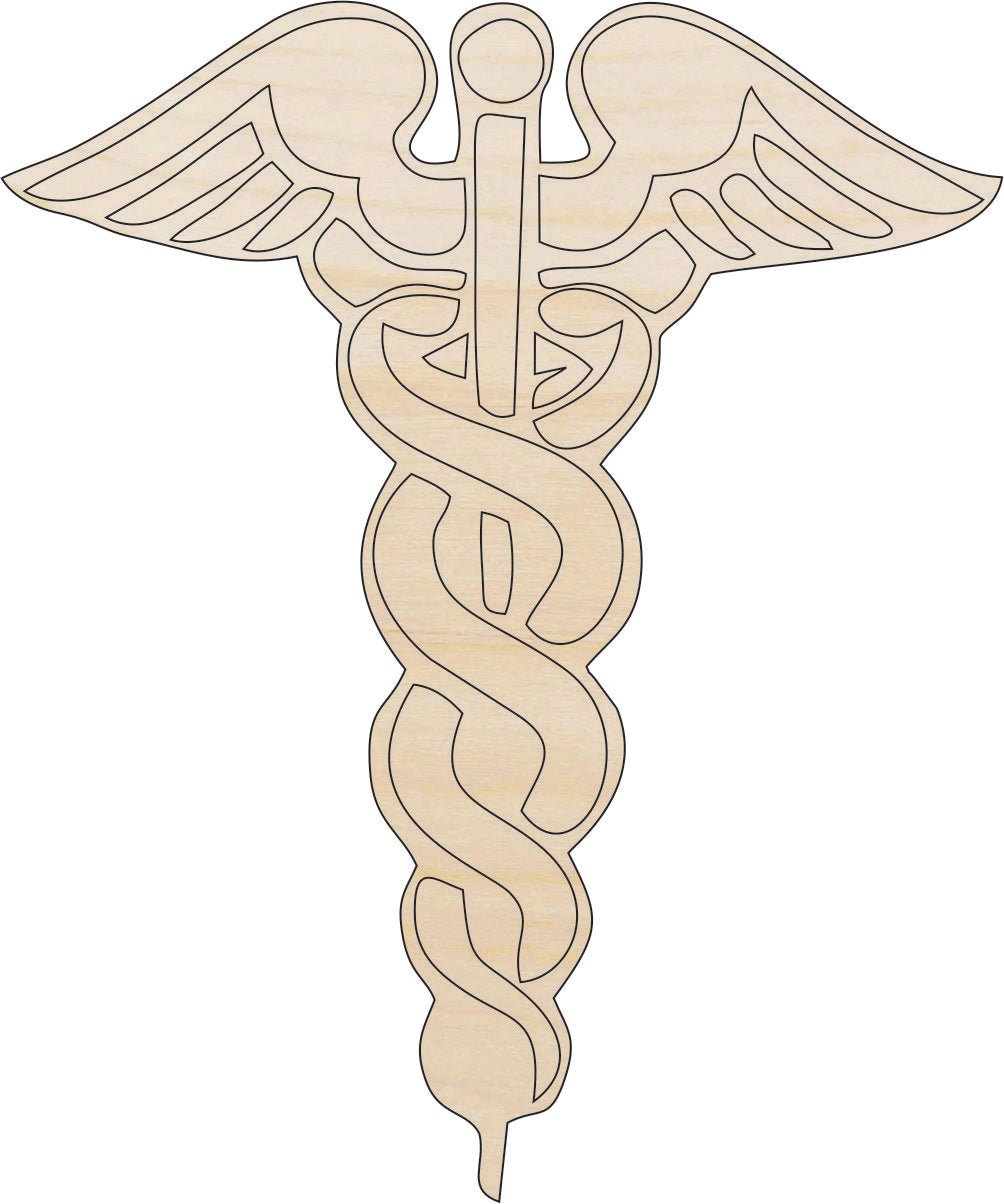 Medical Symbol Wood Craft Shape - Laser Cut Baltic Birch Unfinished DIY Wood Art Supplies MED2 - The Wood Shape Store