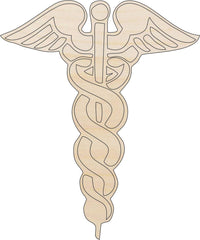Medical Symbol Wood Craft Shape - Laser Cut Baltic Birch Unfinished DIY Wood Art Supplies MED2 - The Wood Shape Store