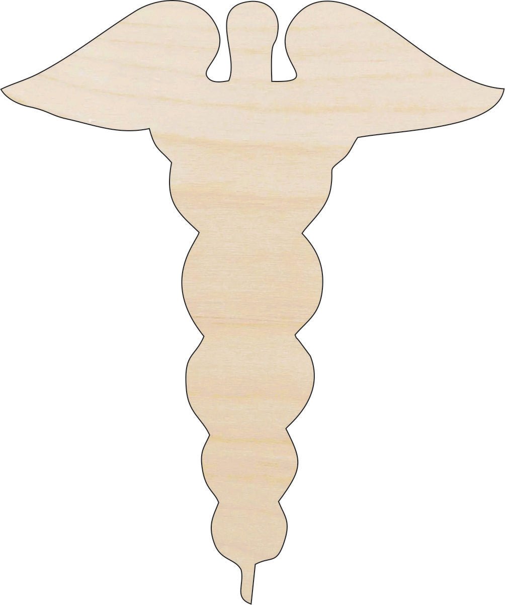 Medical Sign Wood Craft Shape - Laser Cut Baltic Birch Unfinished DIY Wood Art Supplies MED4 - The Wood Shape Store