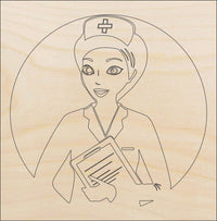 Nurse Wood Craft Shape - Laser Cut Baltic Birch Unfinished DIY Wood Art Supplies MED5 - The Wood Shape Store