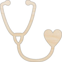 Stethoscope Wood Craft Shape - Laser Cut Baltic Birch Unfinished DIY Wood Art Supplies MED6 - The Wood Shape Store
