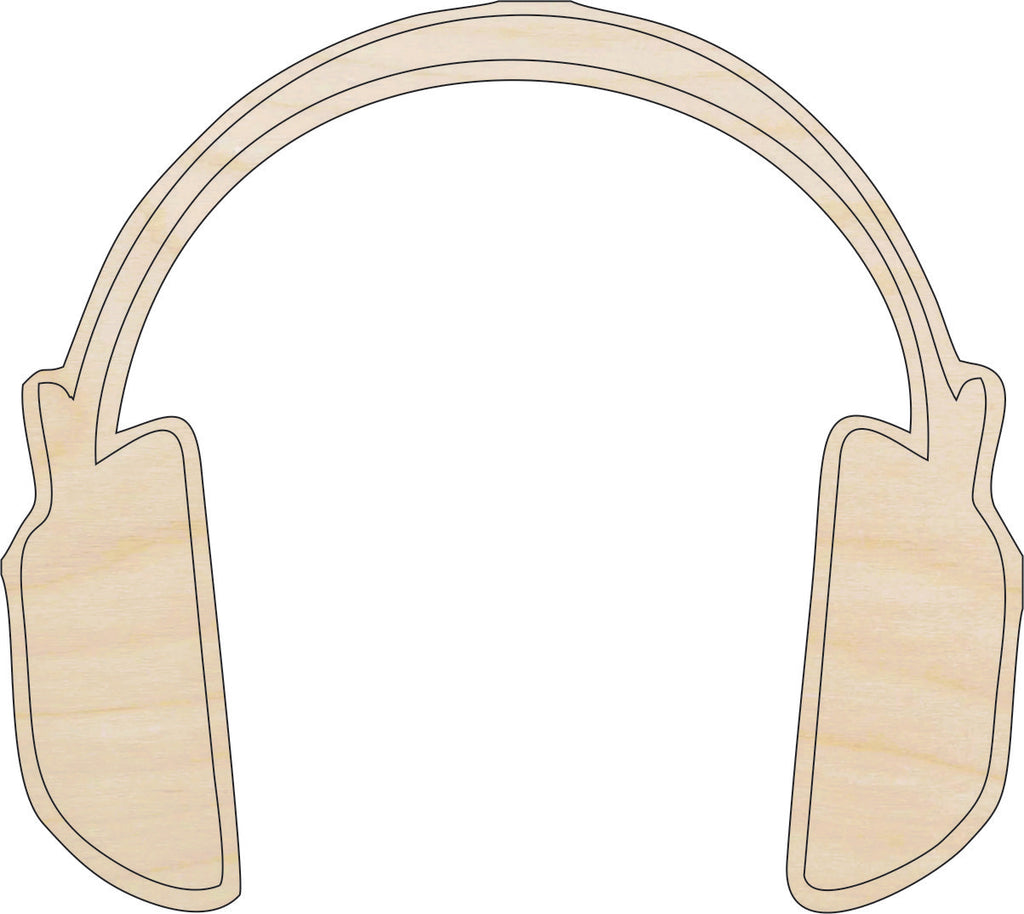 Headphones - Laser Cut Wood Shape MSC10