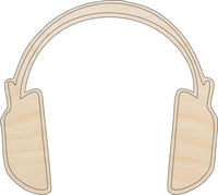 Headphones Wood Craft Shape - Laser Cut Baltic Birch Unfinished DIY Wood Art Supplies MSC10 - The Wood Shape Store