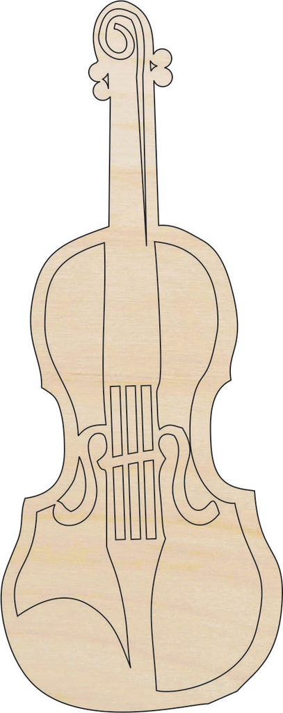 Music Violin - Laser Cut Out Unfinished Wood Craft Shape MSC13