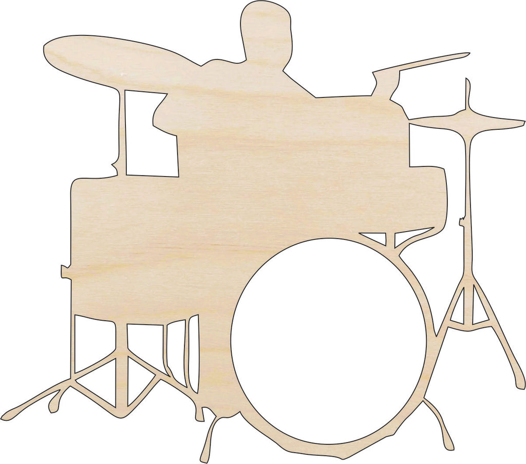 Music Drum - Laser Cut Out Unfinished Wood Craft Shape MSC15