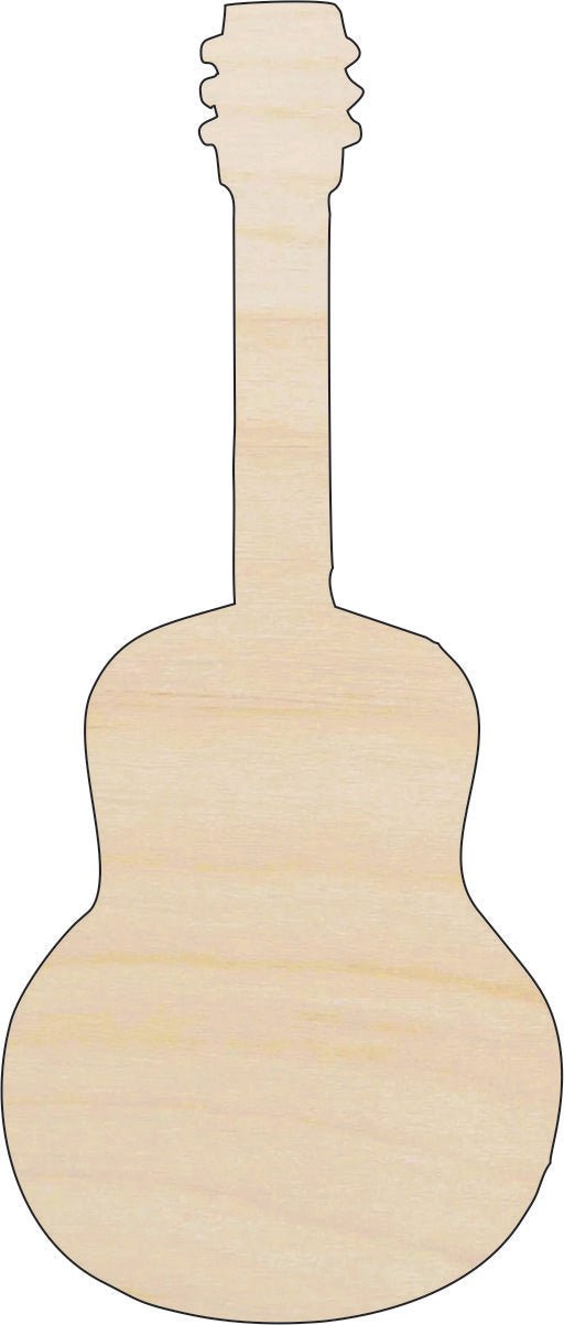 Guitar Wood Craft Shape - Laser Cut Baltic Birch Unfinished DIY Wood Art Supplies MSC19 - The Wood Shape Store