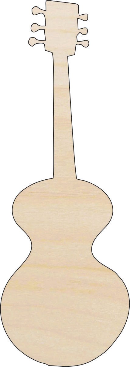 Guitar Wood Craft Shape - Laser Cut Baltic Birch Unfinished DIY Wood Art Supplies MSC20 - The Wood Shape Store