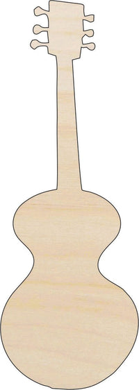 Guitar Wood Craft Shape - Laser Cut Baltic Birch Unfinished DIY Wood Art Supplies MSC20 - The Wood Shape Store